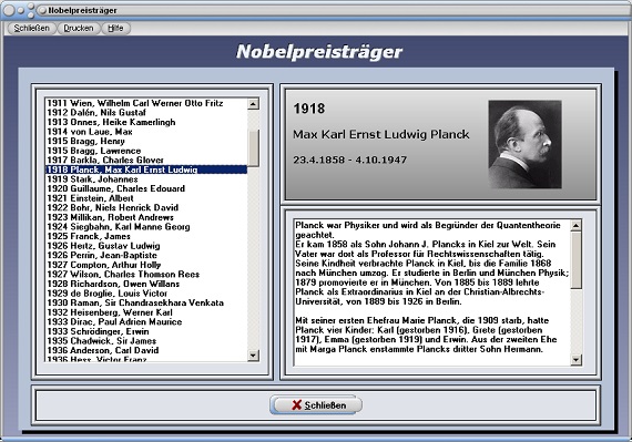 PhysProf - Nobelpreisträger - Liste - Biographien - Biografien - Physik - Max Planck