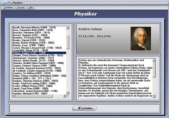 PhysProf - Physiker - Biografie - Bilder - Geschichte - Johannes Kepler - Gustav Robert Kirchhoff - Blaise Pascal - Sir Ernest Rutherford - Nikola Tesla
