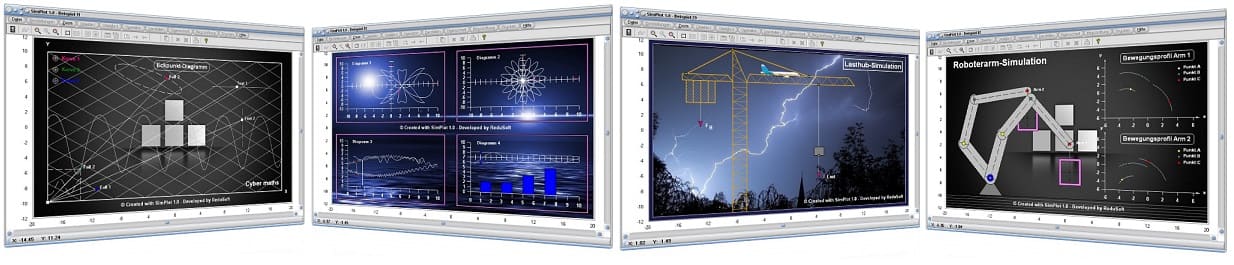 SimPlot - Animationssoftware - Software - Programm - Computeranimationen - Computergrafik - Visualisierungsprogramm - Grafikanimationen - Simulator - Datenvisualisierung - Modelle - PC - Anwendungssoftware - Anwendungsprogramme