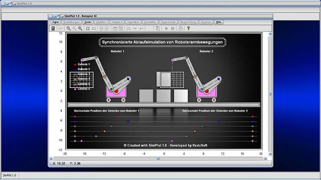 SimPlot -  Wissenschaft - Wissenschaftlich - Wissenschaftliche Animationen - Technische Simulationen - Technik - Geometrie - Zeitorientiert - Zeitabhängig - PC - Computer - Physikalisch - Software