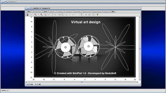 SimPlot - Software - Programm - Simulation - Simulieren - Animation - Rechner - Graph - Zeichnen - Grafik - Diagramm erstellen - Abbildungen - Geometrische Zeichnungen - Grafik auswerten - Grafisch auswerten 