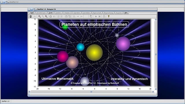 SimPlot - Schaubilder - Grafiken - Tools - Physik - Mathematik - Plot - 2D - Bilder - Darstellen - Darstellung - Modellierung - Gestaltung - Simulation
